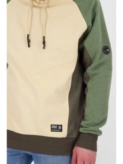 Hoodie "Miro" In Creme/ Grün -ChicWelt Verkaufs-Shop alife and kickin hoodie miro in creme grun 4