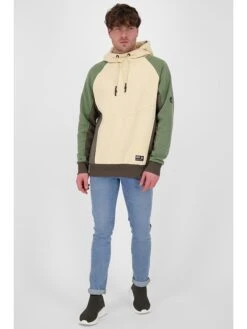 Hoodie "Miro" In Creme/ Grün -ChicWelt Verkaufs-Shop alife and kickin hoodie miro in creme grun 5