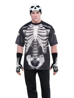 AMSCAN Kostümshirt "Skeleton" In Schwarz/ Weiß