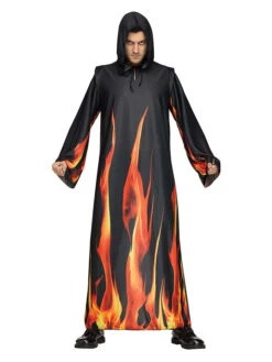 Kostümcape "Burning Cloak" In Schwarz/ Orange