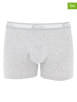 2er-Set: Boxershorts In Hellgrau