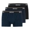Hugo Boss 3er-Set: Boxershorts In Schwarz/ Dunkelblau -ChicWelt Verkaufs-Shop hugo boss 3er set boxershorts in schwarz dunkelblau