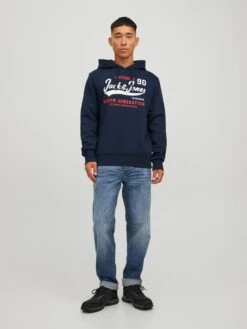 Titelseite -ChicWelt Verkaufs-Shop jack and jones hoodie jjelogo in dunkelblau 1