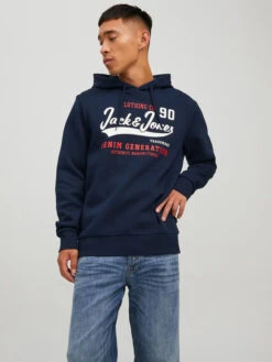 Jack & Jones Hoodie "JJELOGO" In Dunkelblau