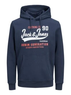 Jack & Jones Hoodie "JJELOGO" In Dunkelblau -ChicWelt Verkaufs-Shop jack and jones hoodie jjelogo in dunkelblau 6