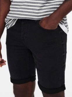 Only & Sons Jeans-Shorts In Schwarz -ChicWelt Verkaufs-Shop only and sons jeans shorts in schwarz 5