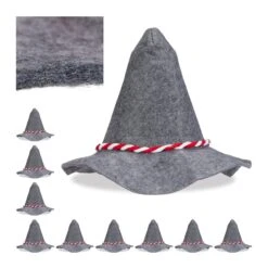 10x Seppelhut In Grau