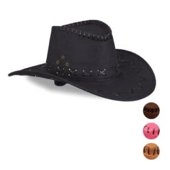1x Cowboyhut In Schwarz