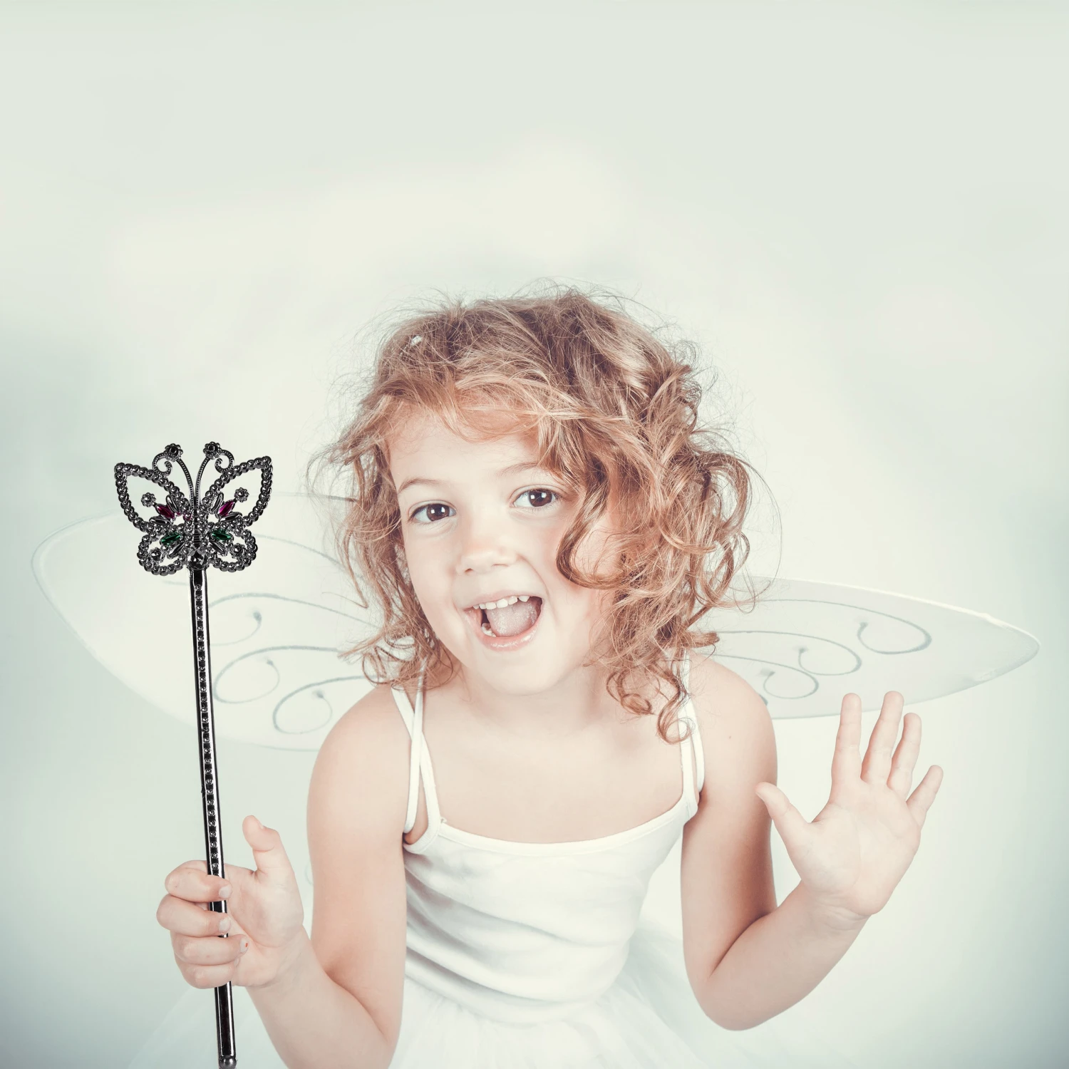 1x Feenflügel In Pink/ Silber 5 1x Feenflügel In Pink/ Silber – Bild 3