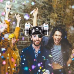 4x Trinkhelm "Pirat" In Schwarz -ChicWelt Verkaufs-Shop relaxdays 4x trinkhelm pirat in schwarz 2