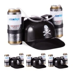 4x Trinkhelm "Pirat" In Schwarz -ChicWelt Verkaufs-Shop relaxdays 4x trinkhelm pirat in schwarz 7
