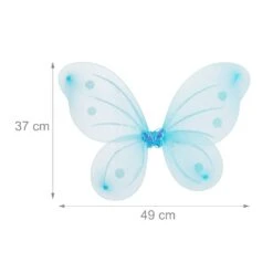 5x Feenflügel/Zauberstab In Blau/Silber -ChicWelt Verkaufs-Shop relaxdays 5x feenflugel zauberstab in blau silber 3