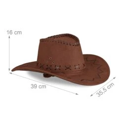 Cowboyhut In Dunkelbraun -ChicWelt Verkaufs-Shop relaxdays cowboyhut in dunkelbraun 3