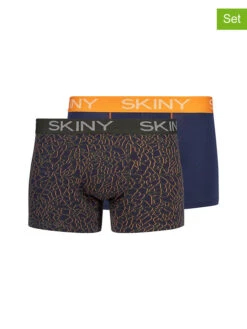 Skiny 2er-Set: Boxershorts In Dunkelblau