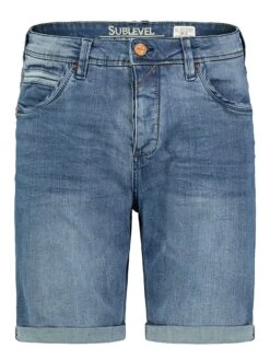 SUBLEVEL Jeans-Bermudas In Blau