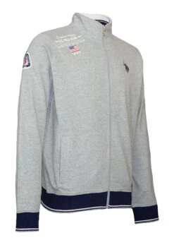 U.S. Polo Assn. Jacke 'Zip And Batch' In Hellgrau -ChicWelt Verkaufs-Shop u s polo assn jacke zip and batch in hellgrau 3