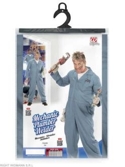 WIDMANN Kostümoverall "MECHANIKER - KLEMPNER - SCHWEIßER" In Hellblau -ChicWelt Verkaufs-Shop widmann kostumoverall mechaniker klempner schweisser in hellblau 2